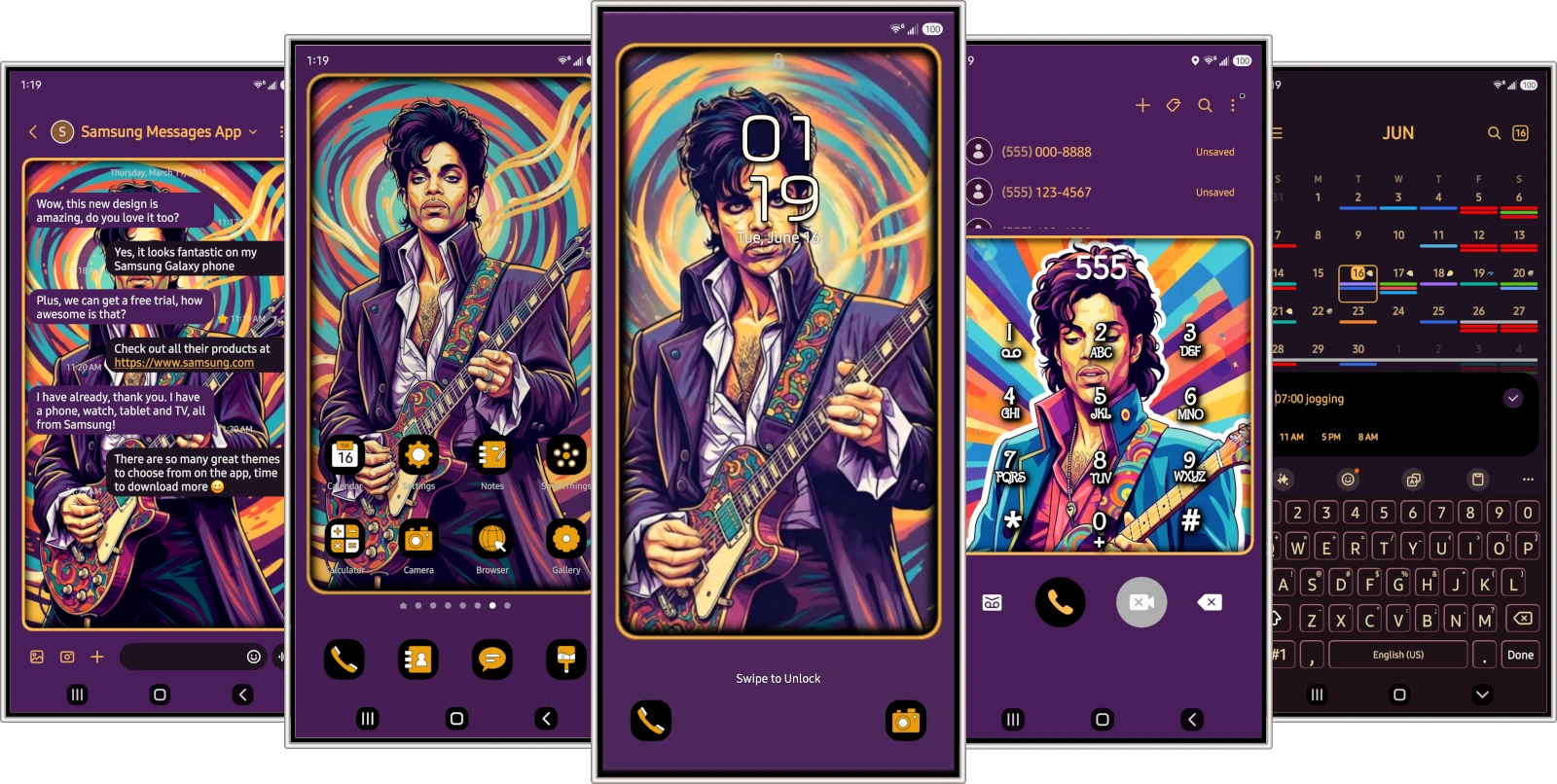 Purple Guitar Player Theme